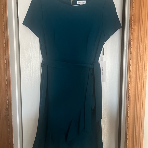 Calvin Klein Deep Teal Midi Dress - Picture 1 of 4